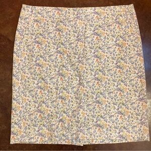 Ladies Petite J. Jill Floral Chino Pencil Skirt